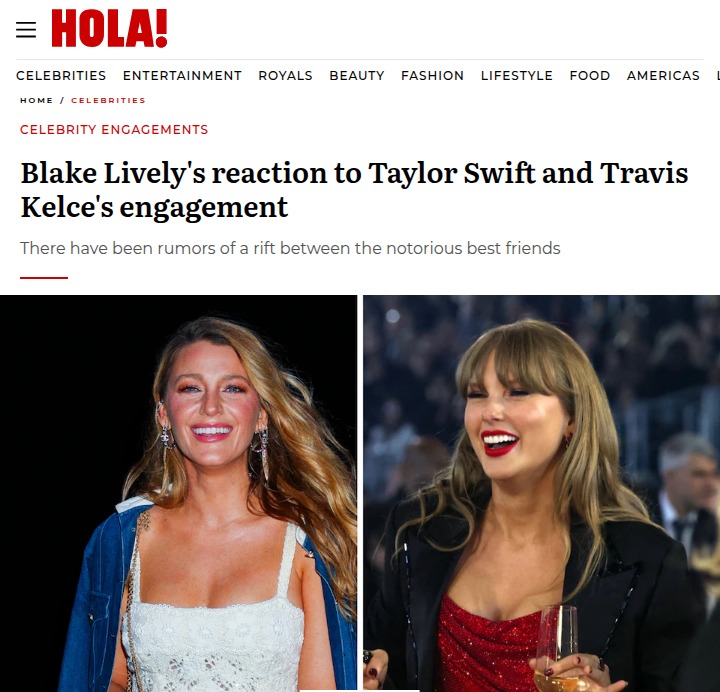 Blake Lively Ices Out Taylor Swift’s Engagement 💍