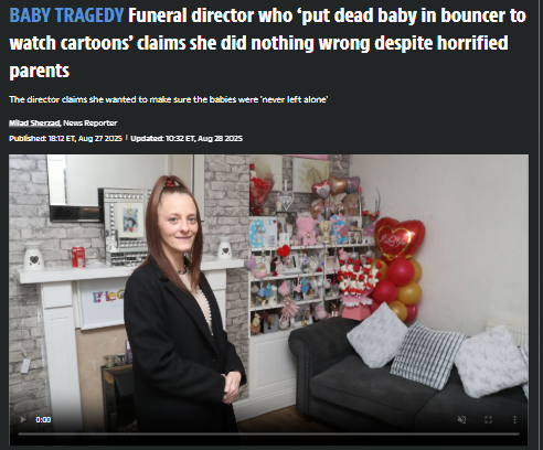 Funeral Director Defends Bizarre Baby Care 😳