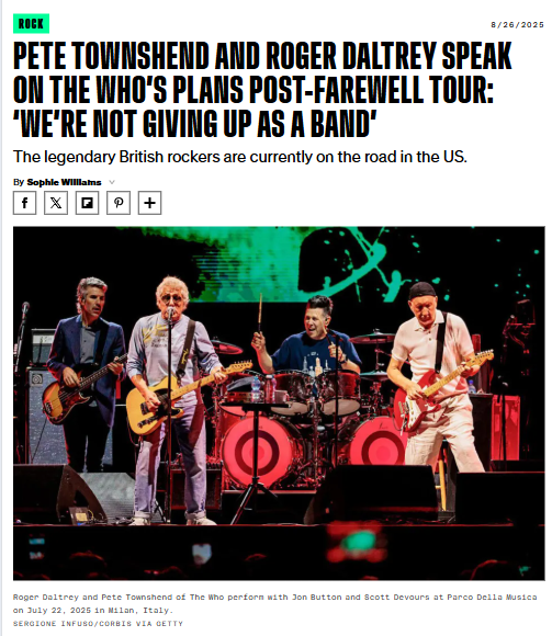 The Who’s ‘Farewell’ Tour Twist! 🎸