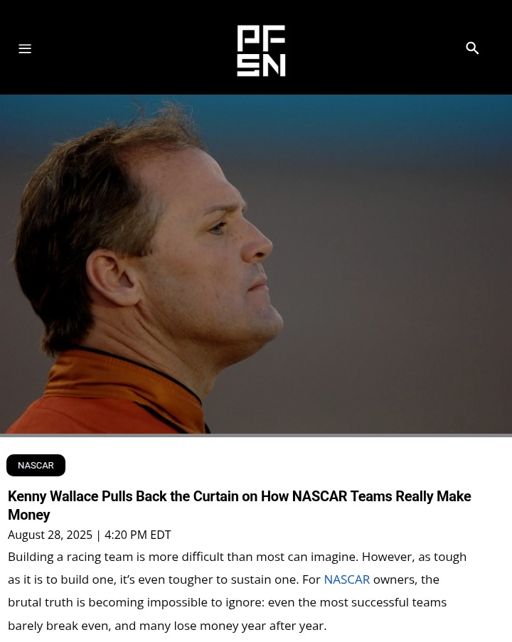 Kenny Wallace Exposes NASCAR’s Money Struggles