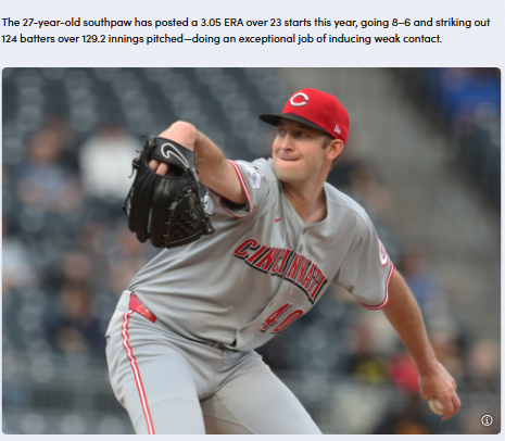 Reds’ playoff hopes hit as Ashcraft sidelined