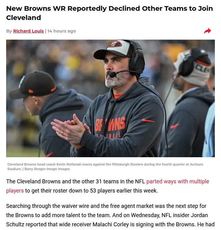 Browns land WR Malachi Corley in bold move