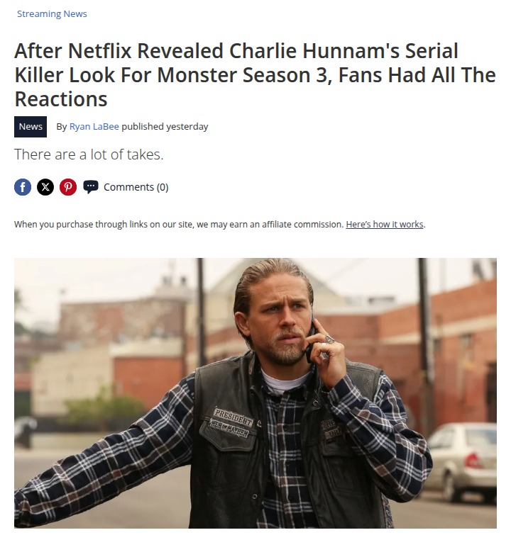 Charlie Hunnam’s Ed Gein Look Has Fans Divided 😱