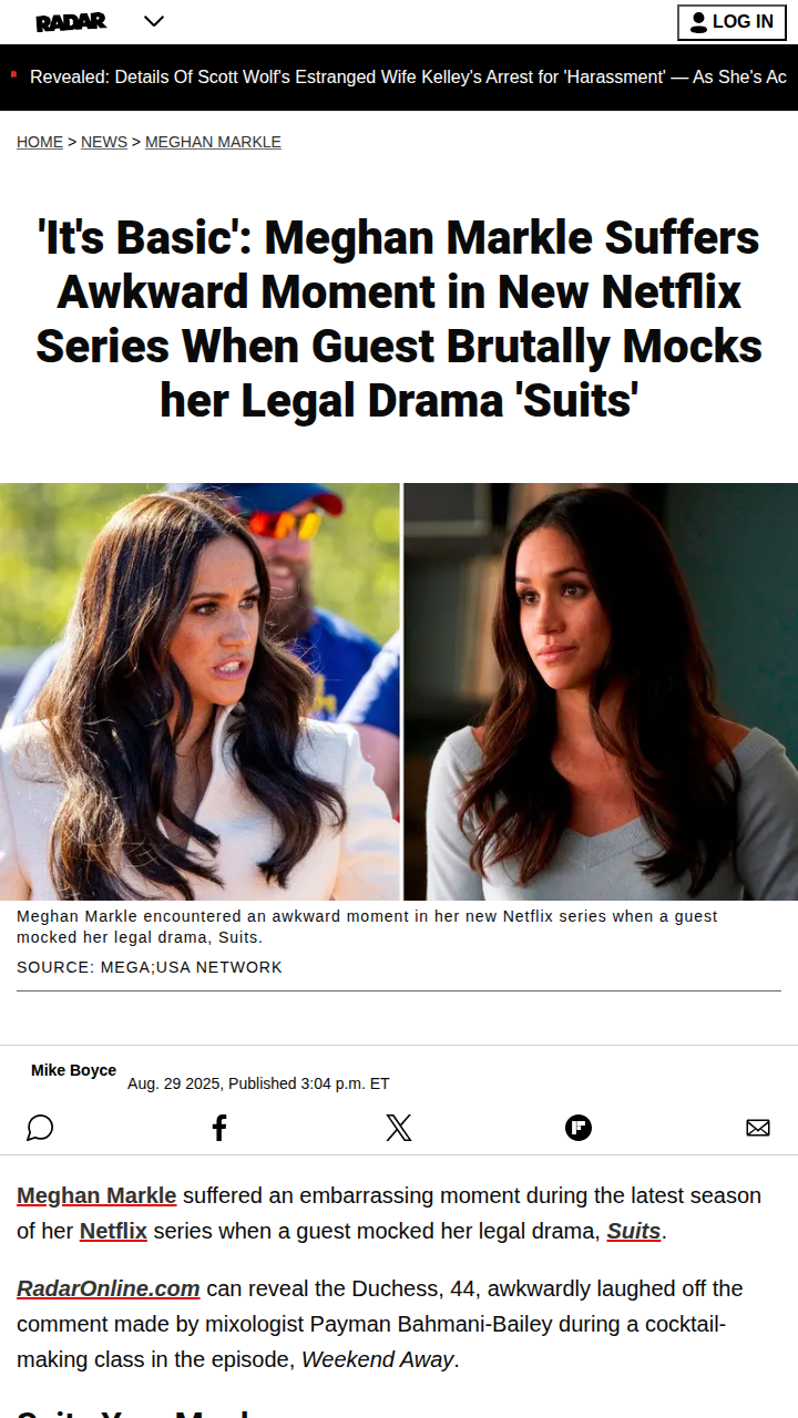 Meghan Markle’s ‘Suits’ Diss on Netflix 😳