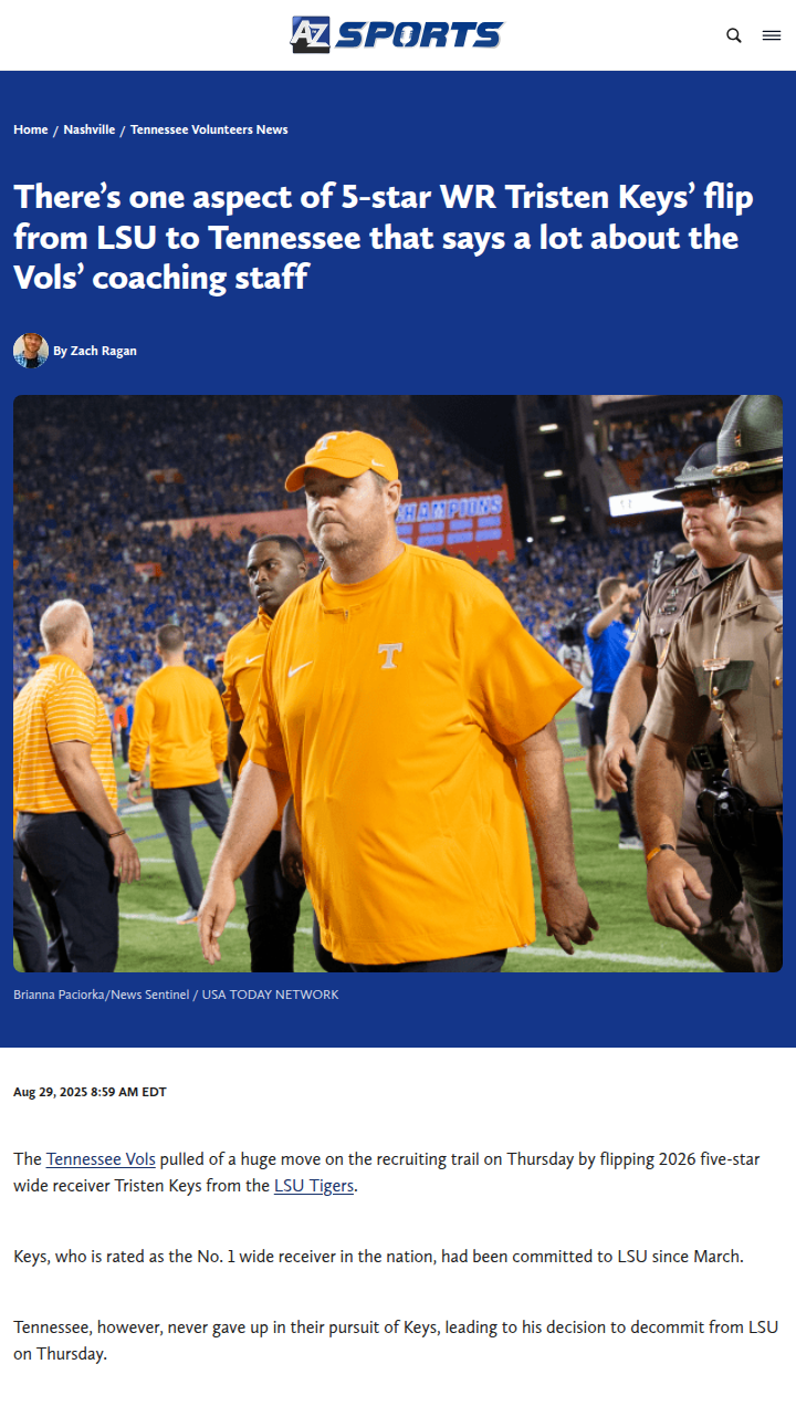 Tennessee’s recruiting win shows real coaching power