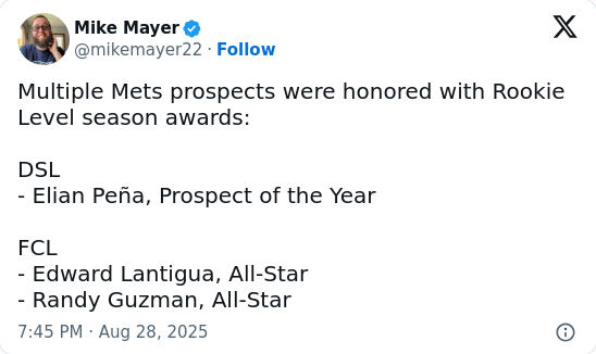 Mets’ 17-year-old Elian Peña is turning heads