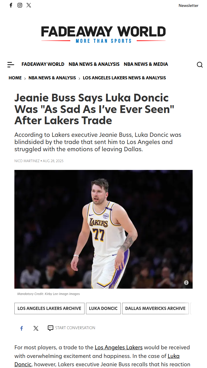 Luka's Shock: From Mavs Star to Lakers Legend?