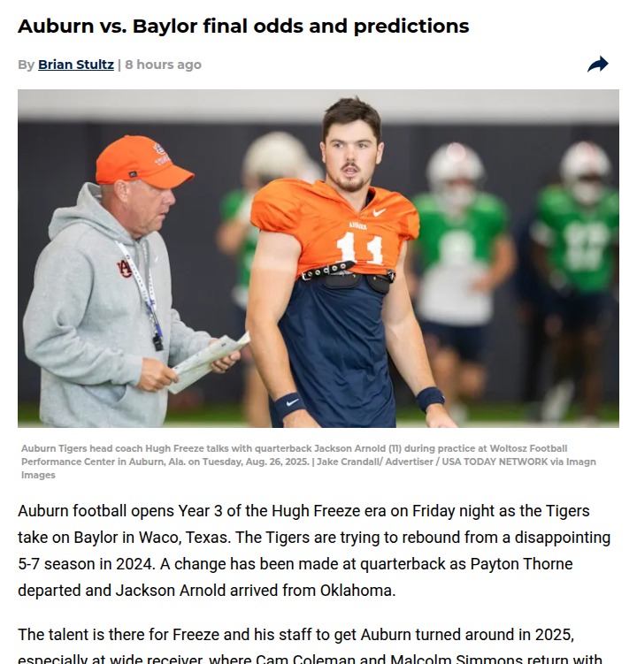 Auburn vs. Baylor: Can the Tigers turn the tide?
