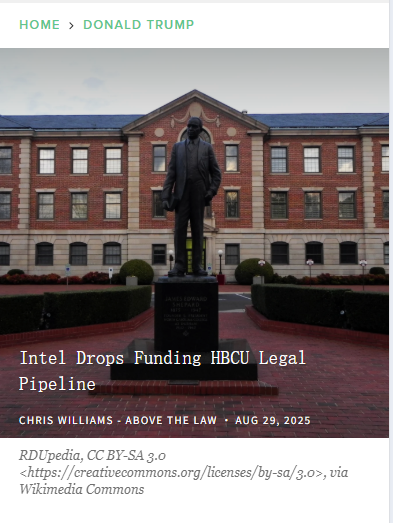 Why Intel Pulled the Plug on HBCU Law Funding