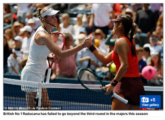 Raducanu Feels Targeted by US Open Elite