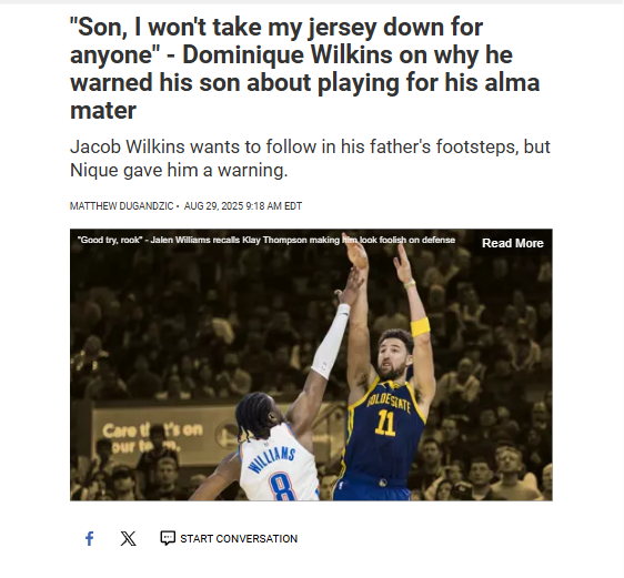 Dominique Wilkins’ son takes on his legendary legacy at Georgia