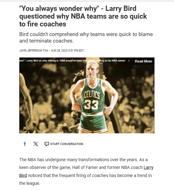Why Are NBA Coaches Always on the Hot Seat?
