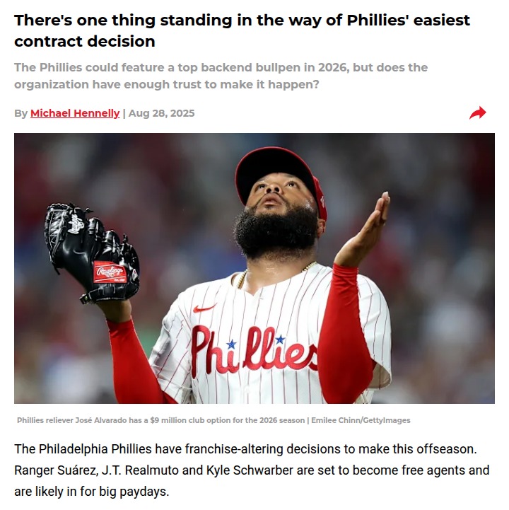 Phillies’ bullpen future hinges on Alvarado’s trust