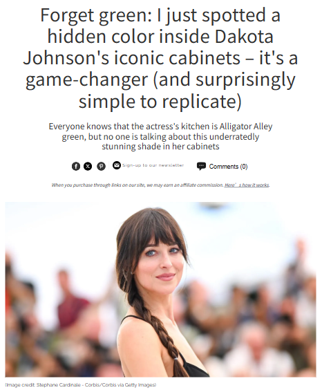Dakota Johnson’s Kitchen Has a Secret Color Pop