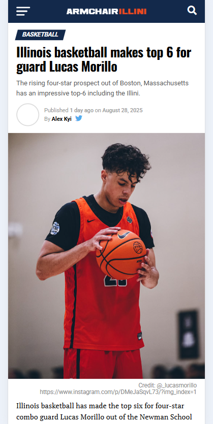 Illinois hoops in the mix for rising star Morillo