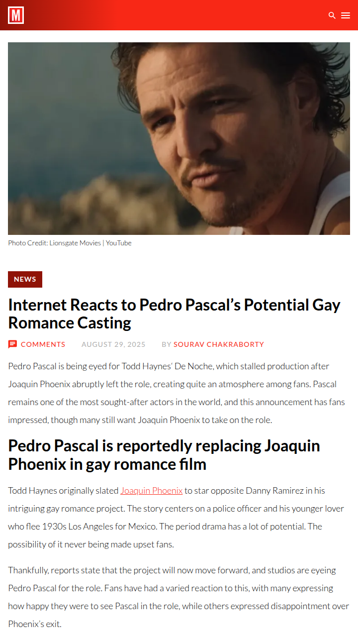 Pedro Pascal Replacing Joaquin Phoenix?! 😱