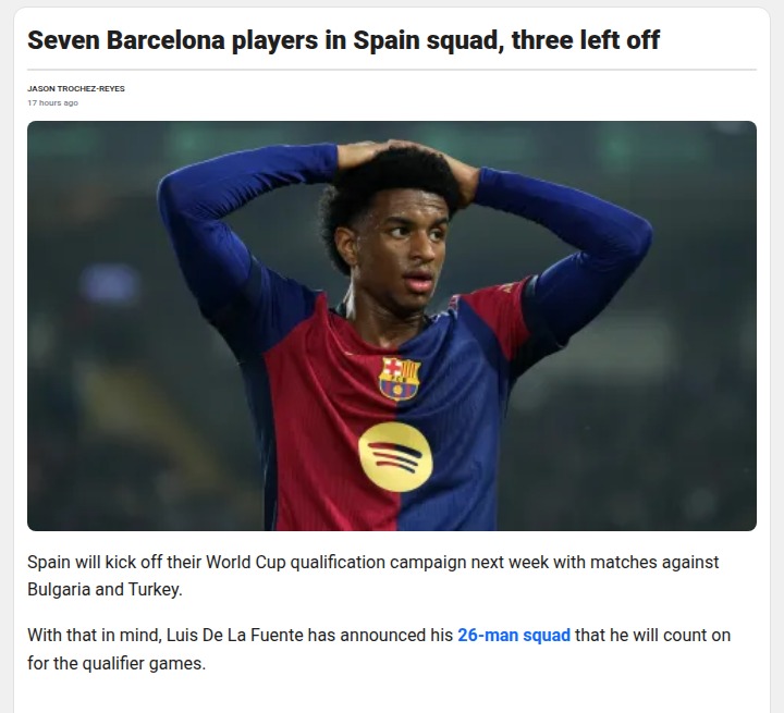 Barça Stars Dominate Spain Call-Up, Balde Snubbed