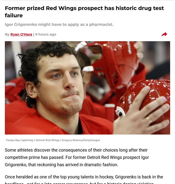 Red Wings Prospect’s Wild Doping Scandal