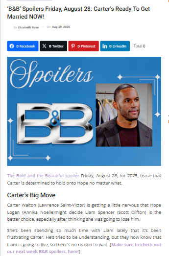 Carter Pops the Question—But Hope Hesitates! 💍