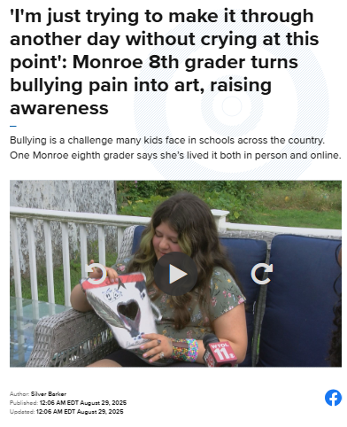 Monroe 8th grader turns bullying into hope