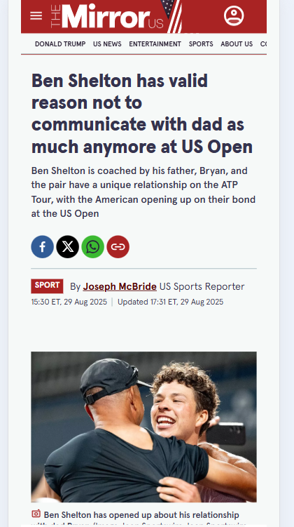 Shelton’s US Open Bond: Dad’s Role Shifts