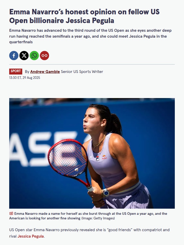 Navarro & Pegula: US Open Billionaire Rivalry