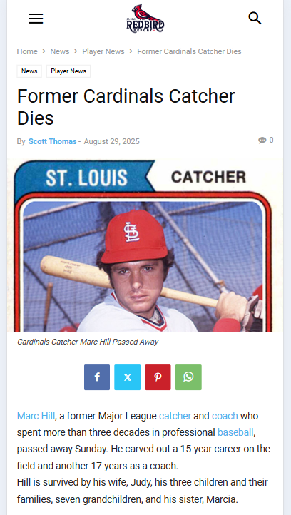 Remembering 'The Booter': Marc Hill's Legendary Rivalry with Lou Brock