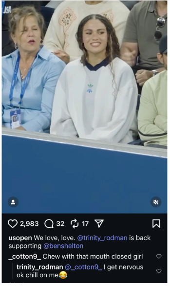 US Open: Trinity Rodman’s Viral Gum Chew Moment