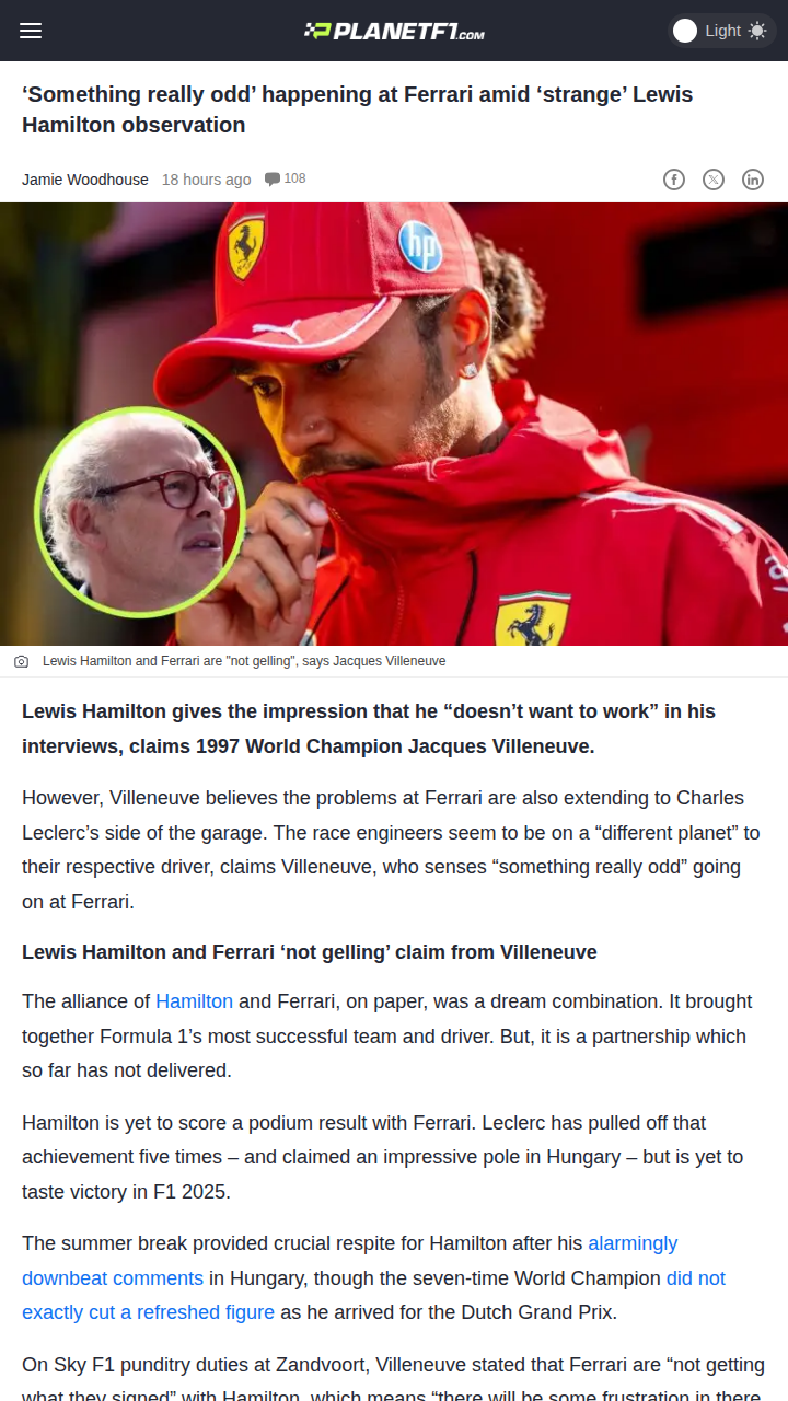 What’s Up with King Lewis & Ferrari’s Chemistry?