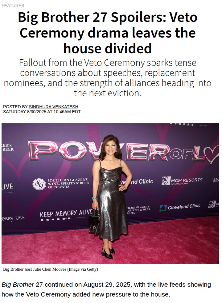 Veto Ceremony Twist Splits BB27 House 😱