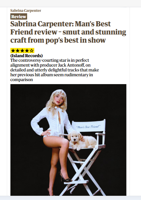 Sabrina Carpenter’s Album Cover Shocks Fans 🐶