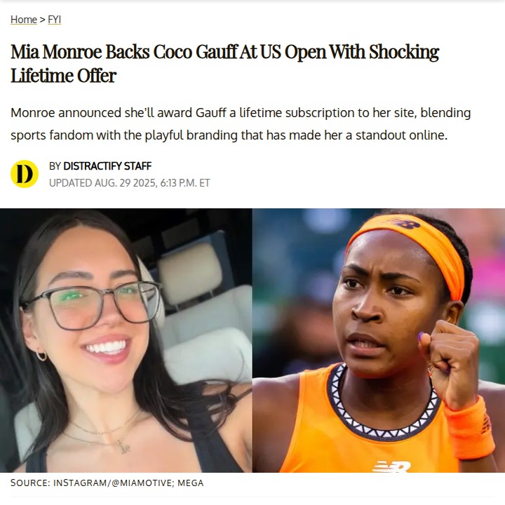 Coco Gauff’s US Open Run Gets Monroe’s Wild Backing!