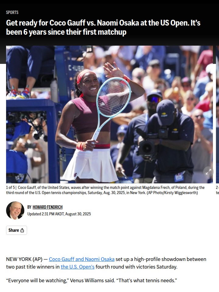 US Open Rematch: Gauff vs Osaka Showdown