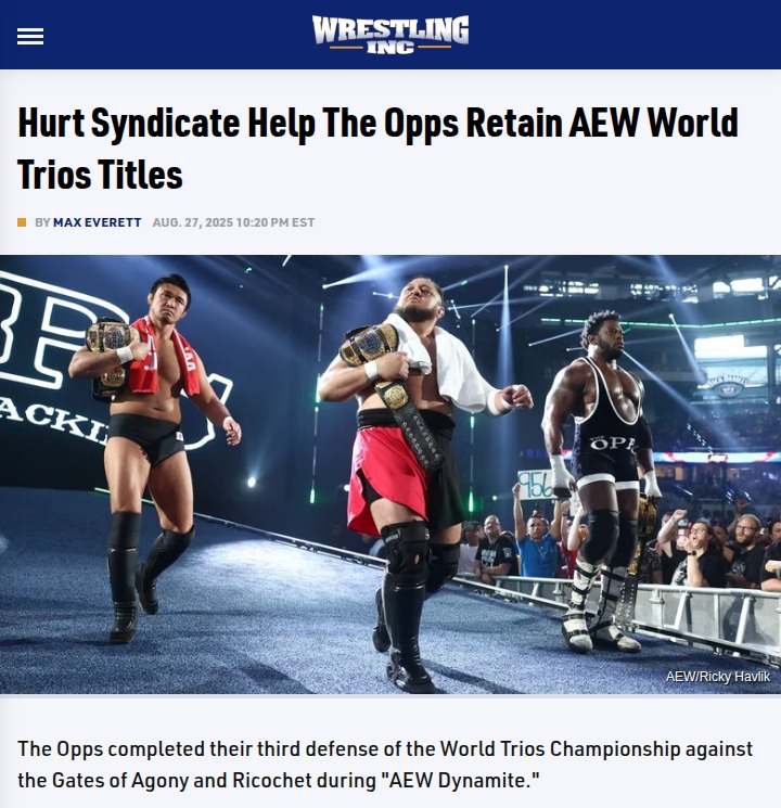 AEW Trios Title Drama: Hurt Syndicate’s Costly Interference