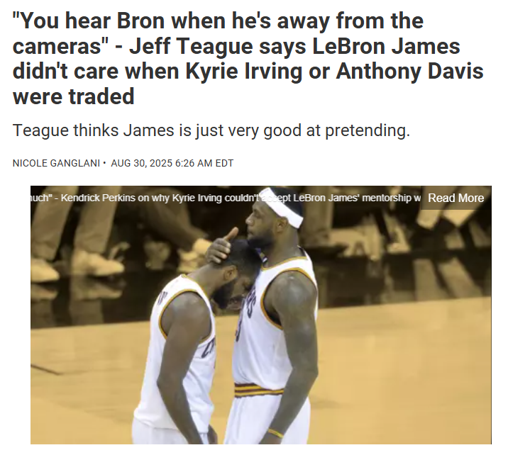 Did King James Really Not Know About the Davis-Luka Blockbuster?