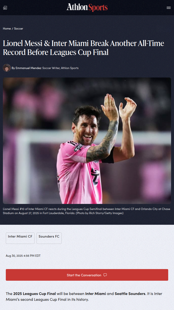 Messi Magic Sets Leagues Cup Attendance Record