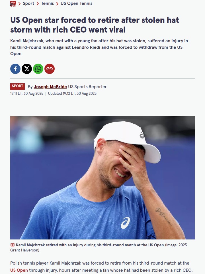 US Open Hat Snatch Drama: Majchrzak’s Class Act