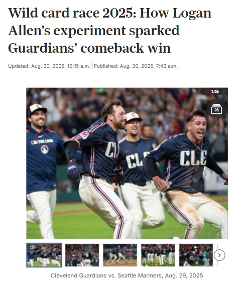 Guardians’ bold move pays off in wild card race