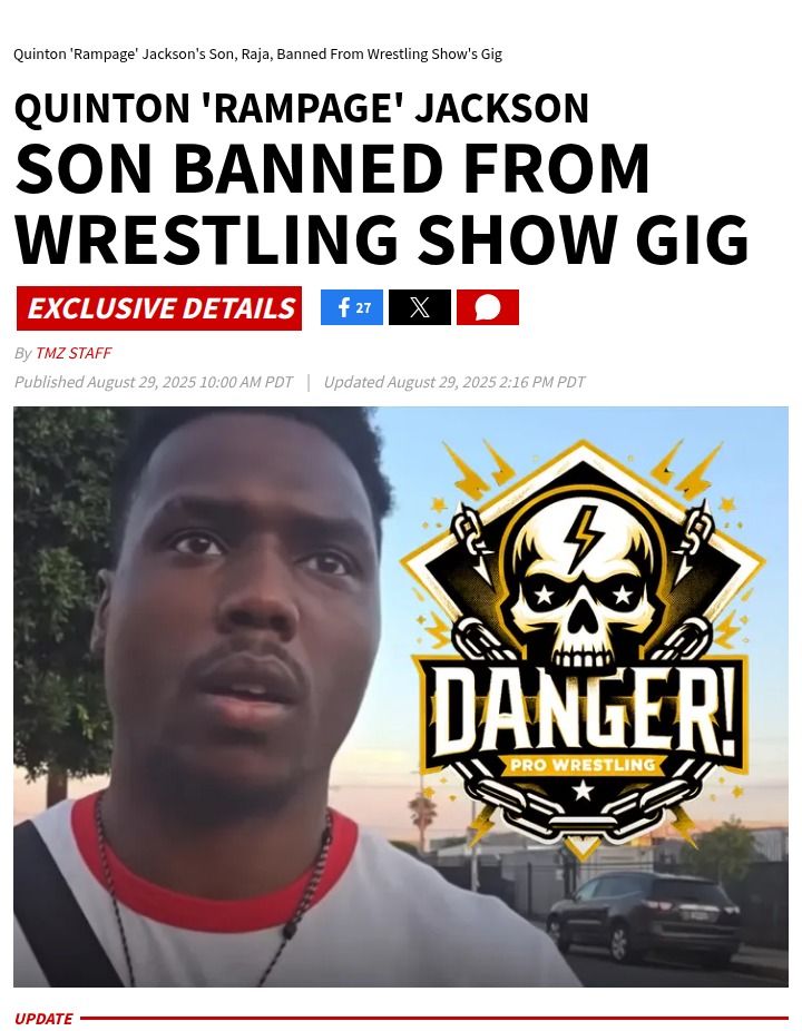 Raja Jackson banned after wild wrestling brawl