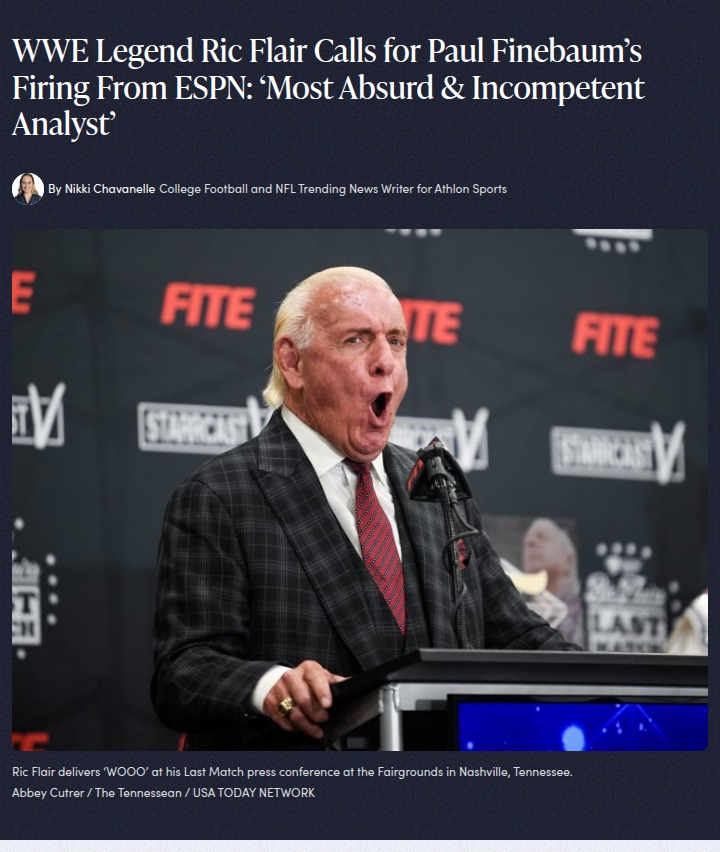 Ric Flair Slams Finebaum After Texas vs Ohio State