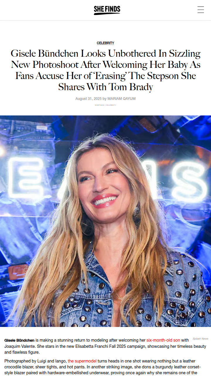Gisele’s Stepson Snub? Fans Debate Drama 🔥