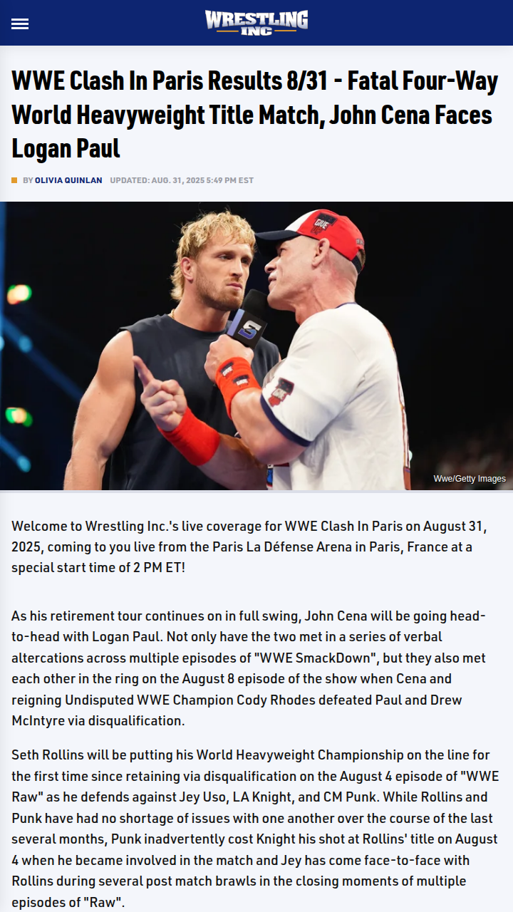 WWE Clash in Paris: Reigns vs Reed Chaos!
