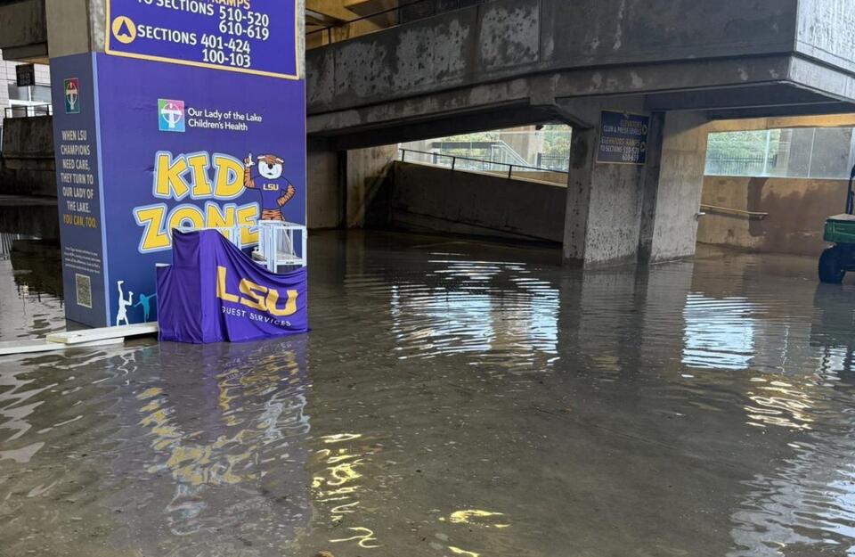 Flooding hits LSU’s Tiger Stadium ground floor