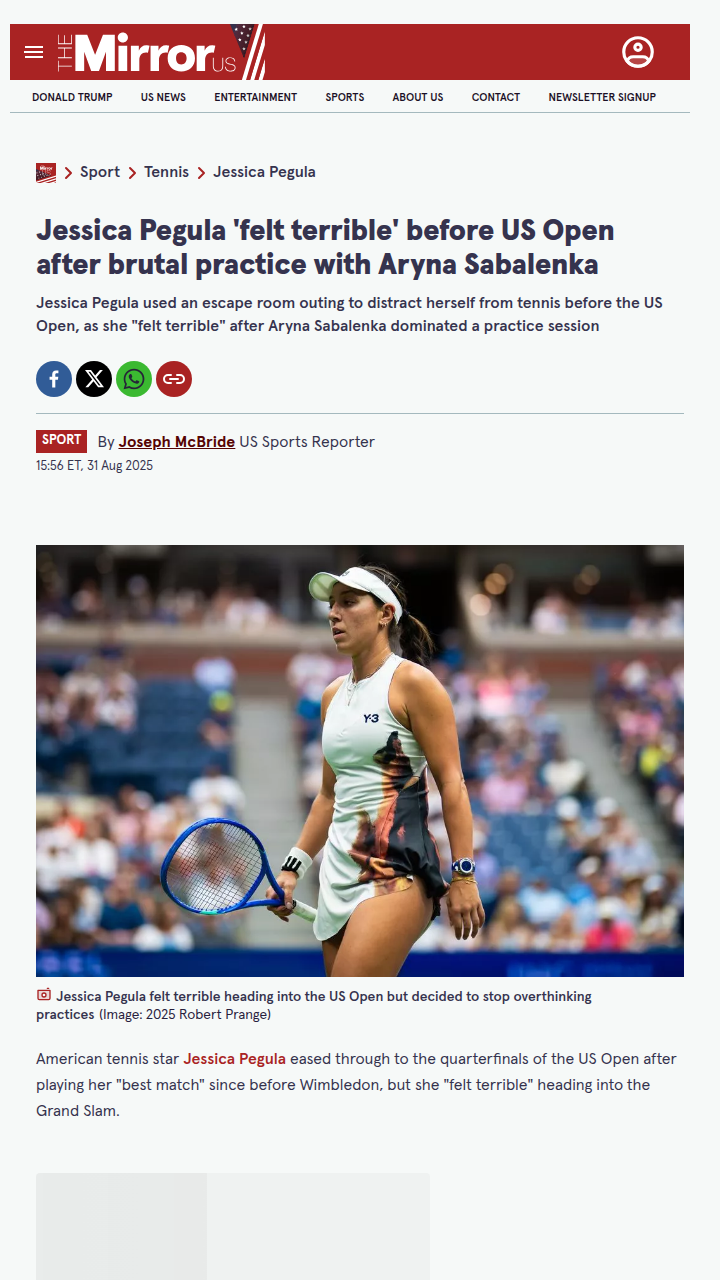 Pegula’s Practice Woes: Sabalenka Session Shocker