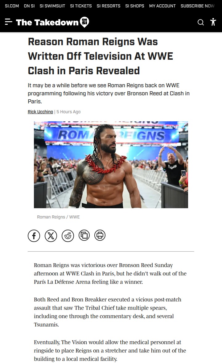 Tribal Chief's Paris Exit: Reigns Off TV!
