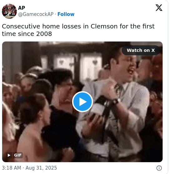 Clemson’s home loss fires up Gamecock Nation
