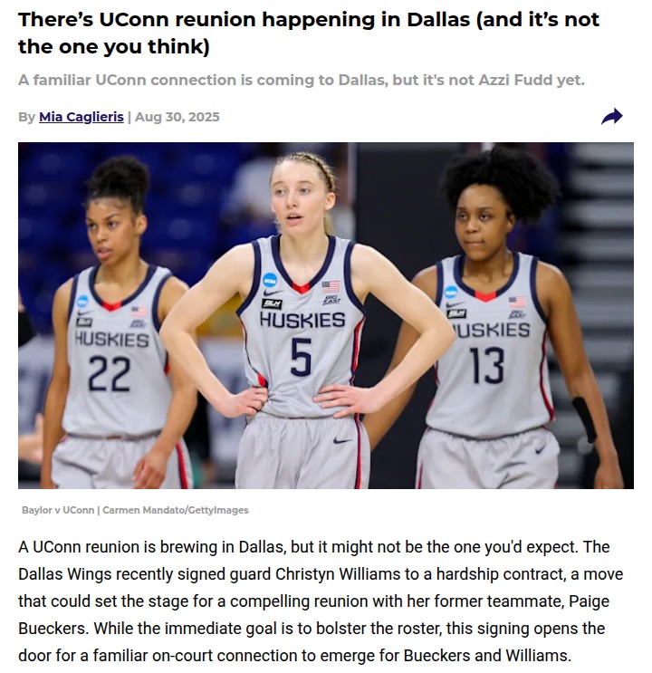 Huskies Backcourt Reunion Brewing in Dallas?