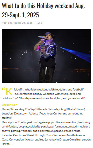 Atlanta’s epic Labor Day weekend: Your festival guide