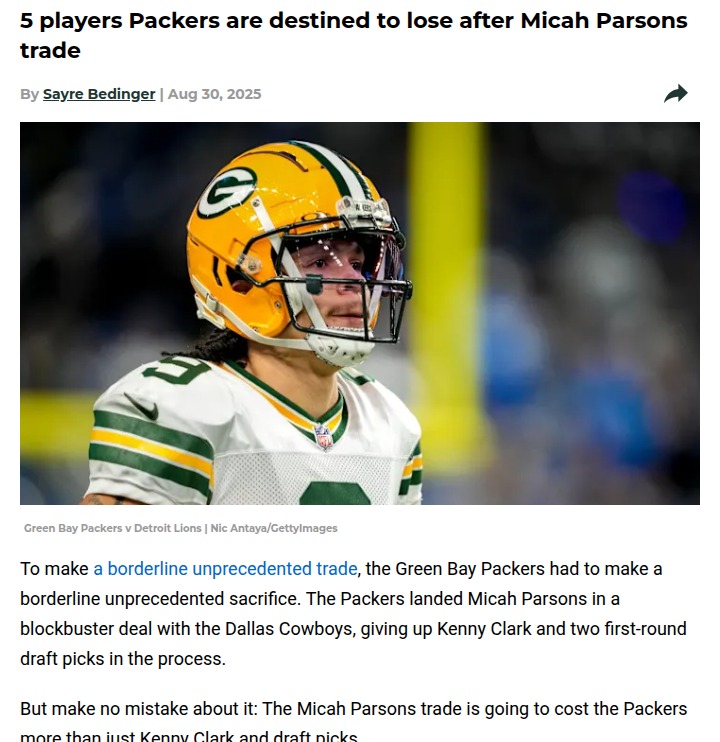 Packers face tough choices after Parsons trade