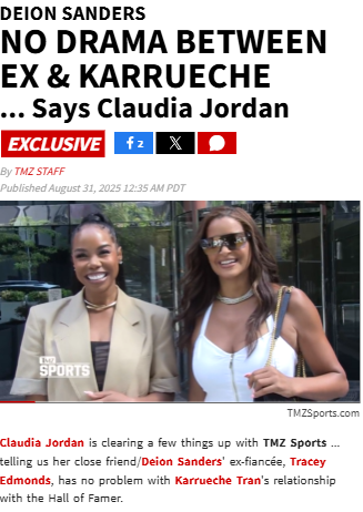Prime Time Drama? Deion, Karrueche & No Beef